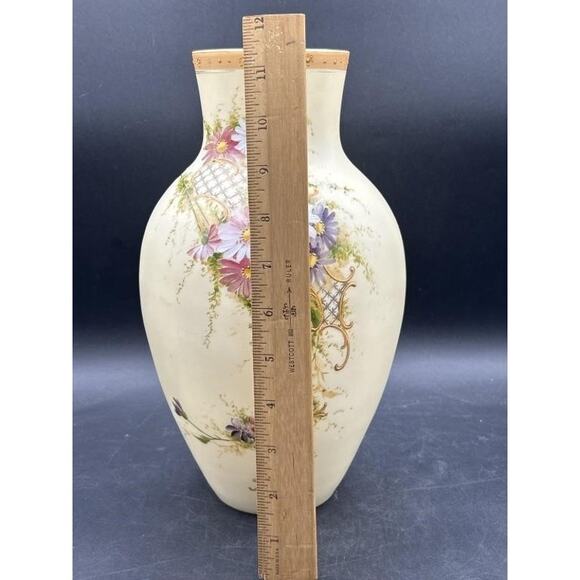 Works Superior Austria Porcelain Vase – Hand-Painted Florals & Gold Trim, 11.5″ - Picture 11 of 11